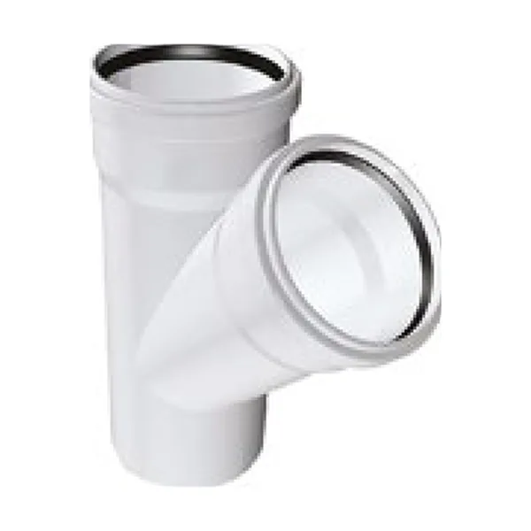 Sanica PVC Atık Su Tek Çatal 45°