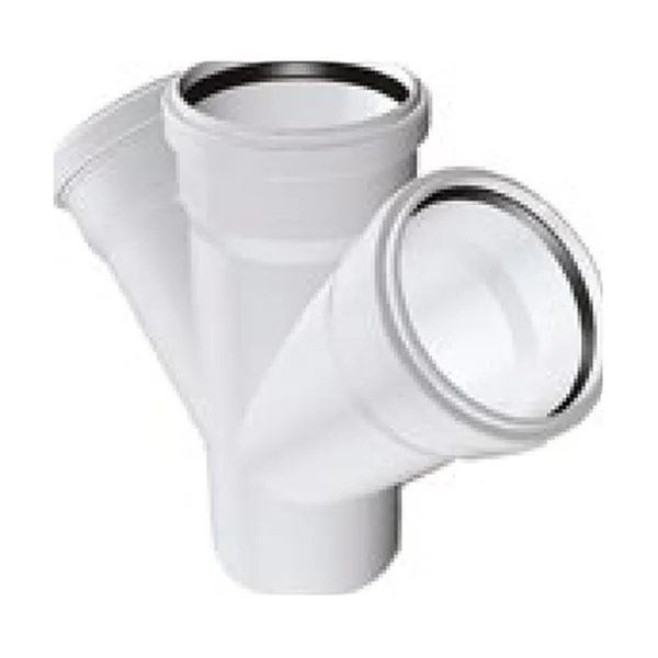 Sanica PVC Atık Su Çift Çatal 45°